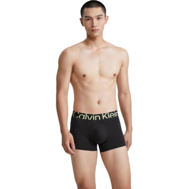 Calvin Klein Color Block Jacquard Cotton Fitted Boxer Briefs Men underwear Space-Black NB3592UB1