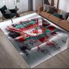 Liverpool Flannel Printed Carpet, Home Sofa Decoration for Living Room & Bedroom, Non‑Slip Play Flannel Floor Mat for Game Room