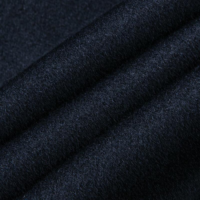 FAPAI Men's Business Lapel Merino Wool Down Overcoat