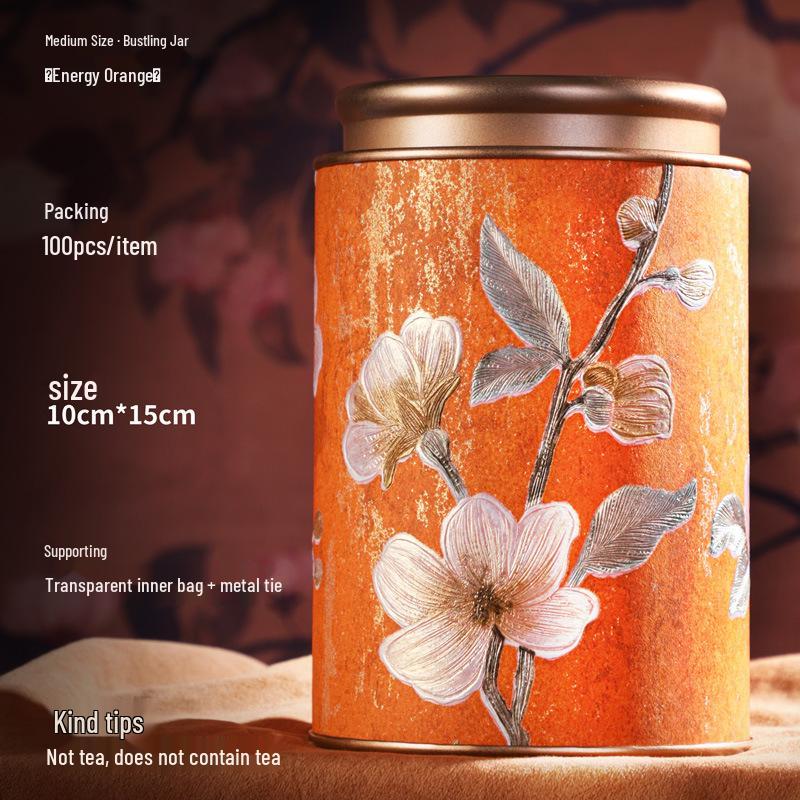 Exquisite Floral Tea Canister for Black, Green, Longjing Teas - Creative, Portable, and Sealed.