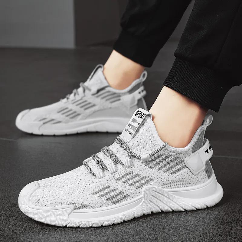 

Summer Men Mesh Casual Shoes Quality Sneakers for Men Comfortable Breathable Soft Male Sport Shoes Zapatillas De Hombre 39 белый
