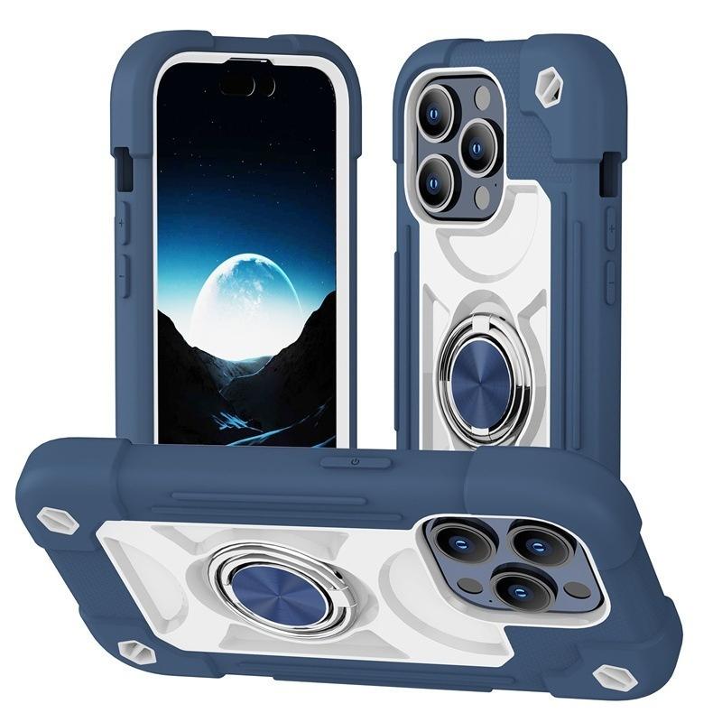 Luxury Heavy Duty Ring Holder Lanyard Case for iPhone 17 ProMax 16e PC TPU Armor Cover for iPhone 11 12 13 14 15 16 Pro Max Plus