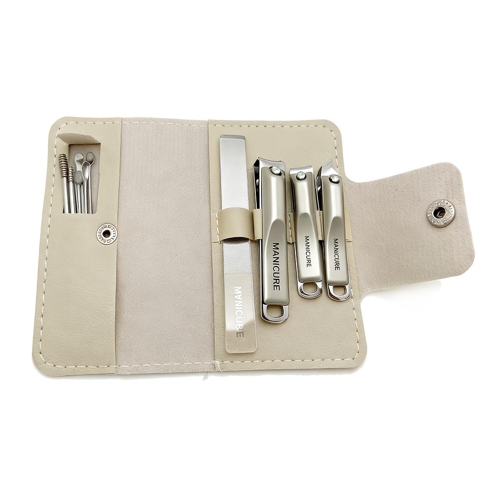 5/10pcs Premium Nail Clipper And Grooming Kit Complete with Travel Case Stainless Steel Cuticle Scissors Hand And Foot Care
