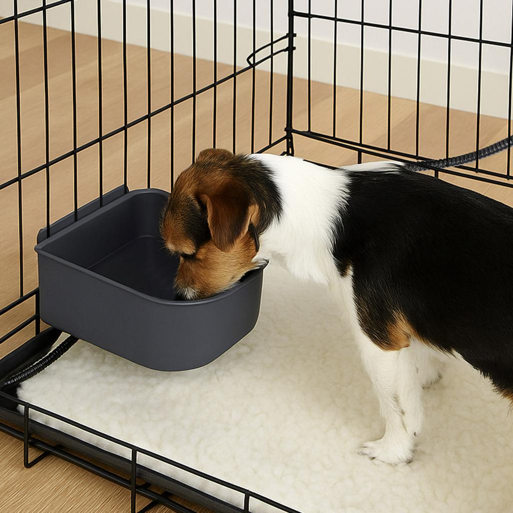 Plastic Hanging Dog Water Bowl Pet Heated Bowl Heated Dog Bowl for Rabbits Dogs Cats and All Breed Sizes
