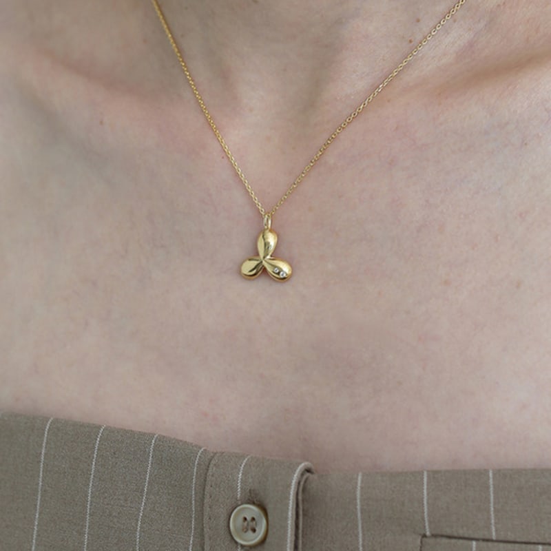 Eveningbell [silver925] Petal Necklace (gold)