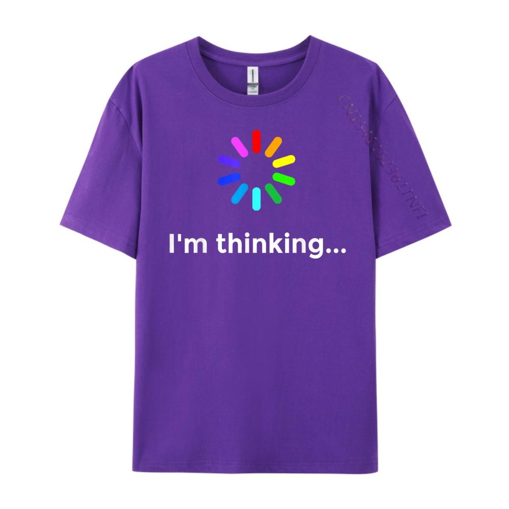 I M Thinking Geek Nerd Computer Programmer Techie T Green And White Graphic T Shirt Short Sleeve TShirt