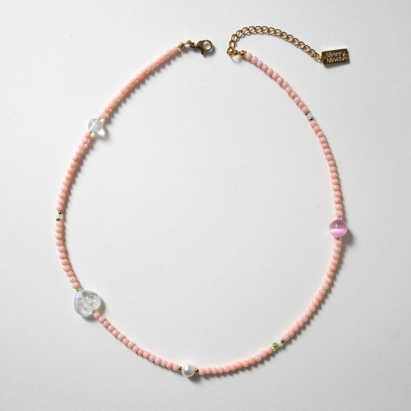 MERRYMOTIVE Spring coral gemstone necklace