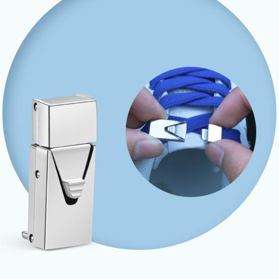 1 Pair Shoelace Buckles Elastic Lock Design User Friendly Long-lasting Wear-resistant Quick Wear Plastic Shoelace No Tie Buckles Daily Use