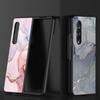 for Samsung Galaxy ZFold4 Z Fold4 Z Fold5 5G Z Fold3 Hard PC Shockproof Cases Cover Granite Marble Back