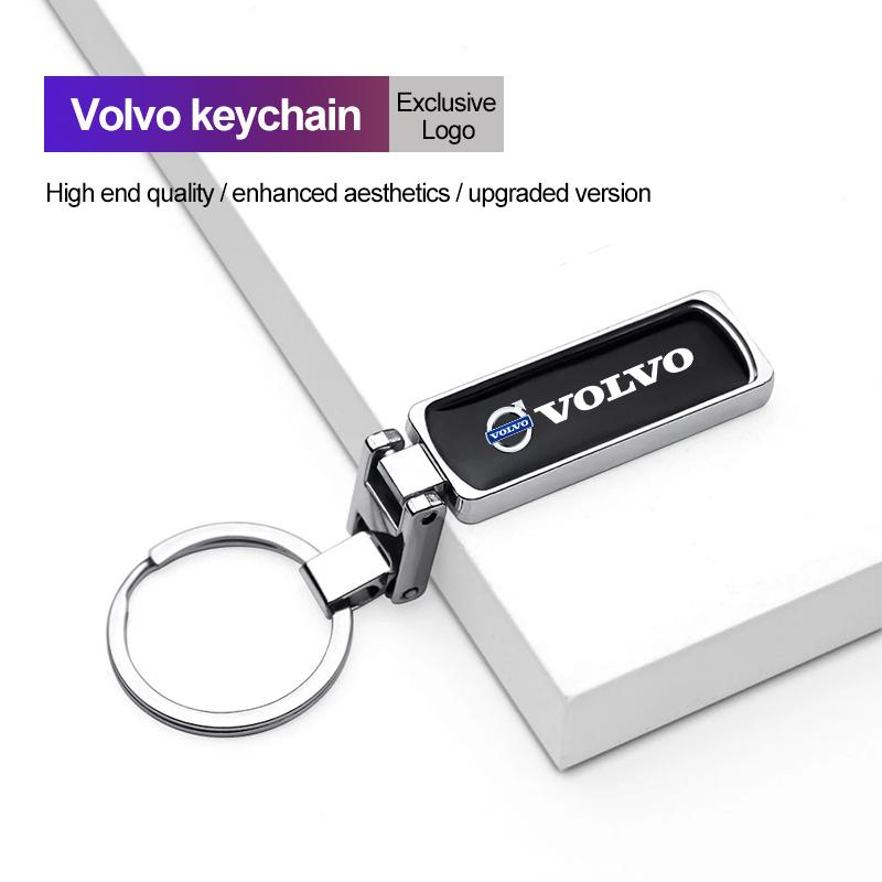 Volvo Car Alloy Keychain Rubber Pendant Keyring Accessories For V60 V40 XC90 XC40 S60 C30 V50 V70 AWD S90 Olestar S80 T6 Rdesign HD0