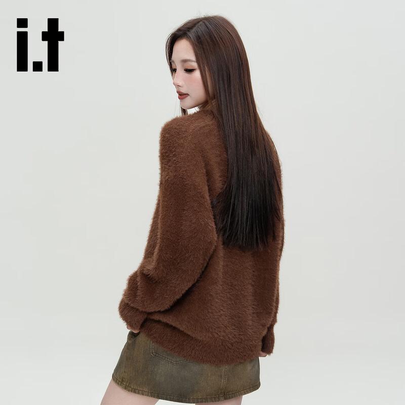 Izzue i.t Autumn/Winter Heart Pattern Round Neck Knit Sweater