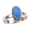 Natural Australian Opal Gemstone 925 Solid Sterling Silver Jewelry Ring S.7 J8z55