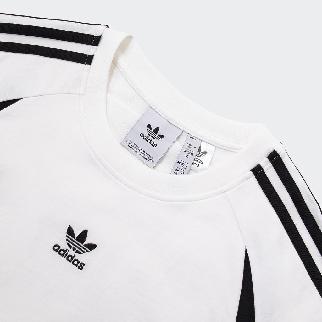 Adidas Originals Archive Striped Logo Print Pullover Sports Short Sleeve T-Shirt Men Tops White Black JM7284