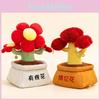 Creative Flower Wealth Tree Pottery Design Plush Toy For Office Desk Decor And Gift