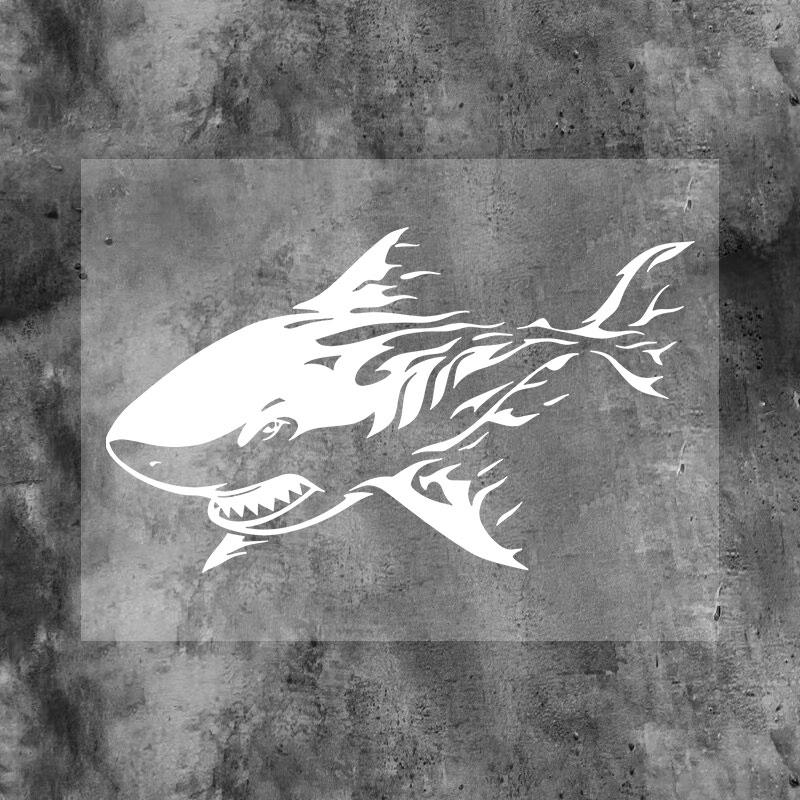 Shark Waterproof Vinyl Decal, Wear Resistant Sticker for Motorcycle Fairing Car Window Scooter