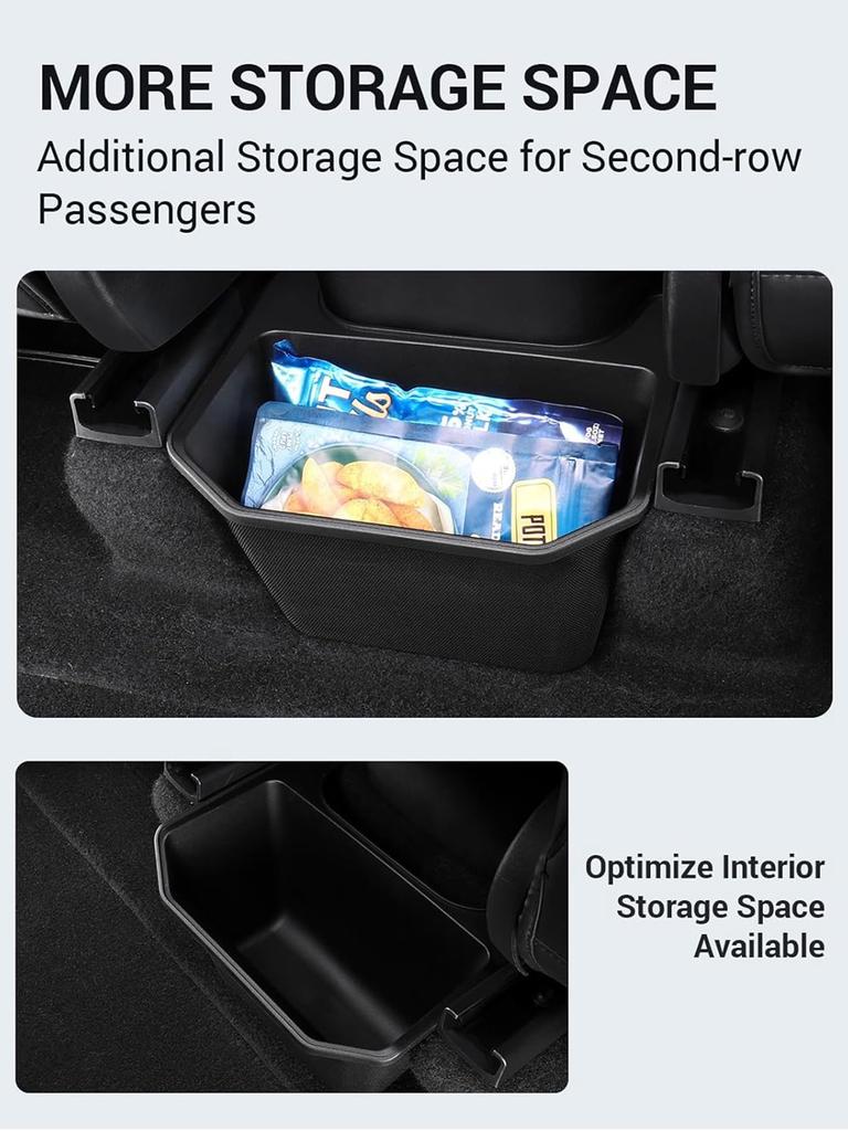 For Tesla Model Y 2025-2025 Trash Can Rear Center Console Organizer Row Seat Storage Box Backseat Garbage Bin Car Accessories