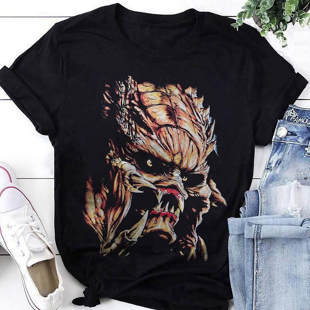 Vintage Predator Horror T-Shirt Predator Shirt Fan Gifts Predator Movie Shirt Unisex T-Shirt L