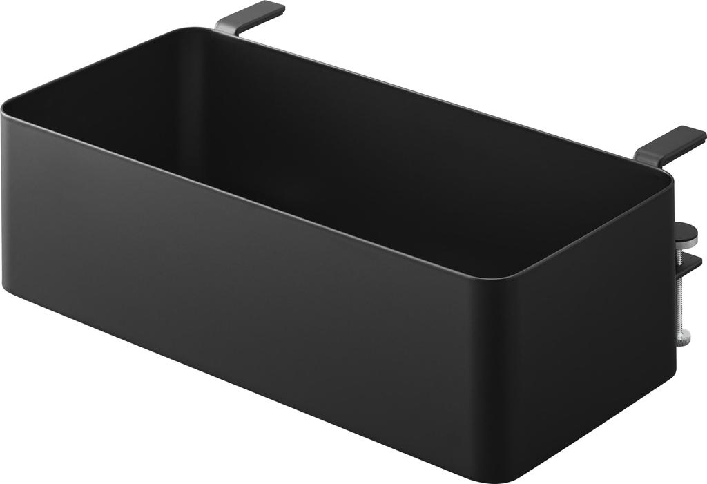 Yamazaki Jitsugyo postranní košík ke stolu černý Š30 x H18 x V9,5~11cm (Včetně seřizovacích šroubů) Úložný koš pro dodatečnou montáž stolu Tower 1573