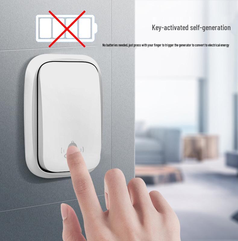 Battery-Free Wireless Smart Doorbell with Ultra-Long Range and Self-Powered Alerts for Home Use