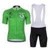 Cycling Suit Summer Green Collar Cycling Shirt Cycling Suit Jacket Shorts Quick Drying Cycling Equipment