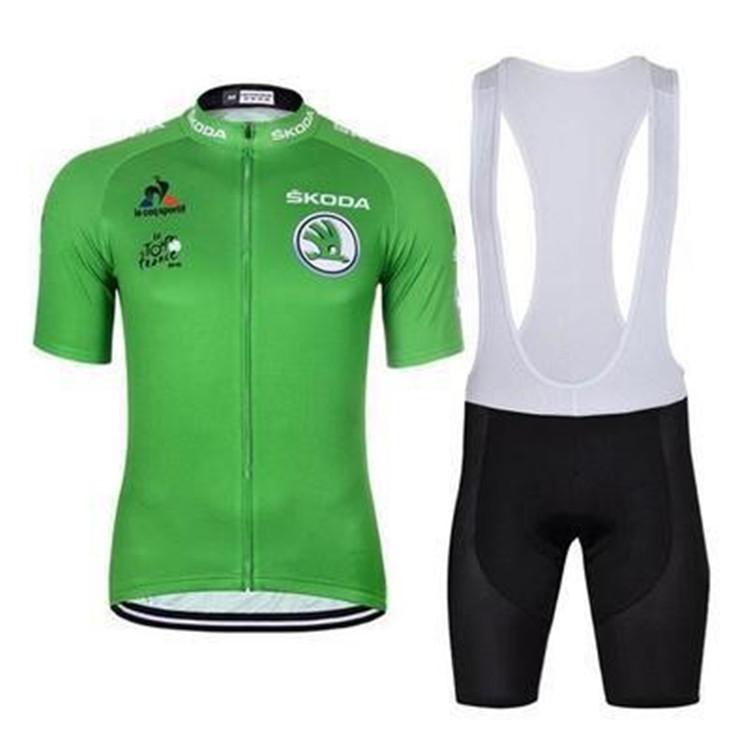 Cycling Suit Summer Green Collar Cycling Shirt Cycling Suit Jacket Shorts Quick Drying Cycling Equipment