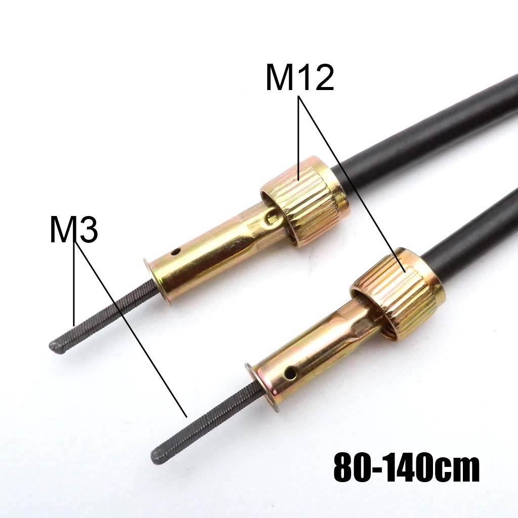 

Motorcycle Speedometer Cable Double Square Head M12 Thread for Chinese Scooter Parts 80-140cm Length 78cm (M12)