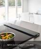 Yamazaki Exhaust Vent Cover, Flat Type, W60, Black, Approx. W63 x D10 x H2.5cm, Tower, Slim, Oil Splash Guard, Easy to Clean, 5735