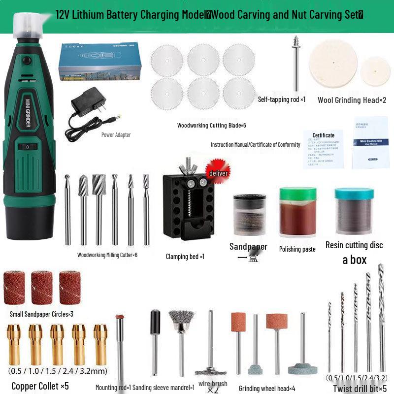 Mini Handheld Electric Grinder: Wood Carving, Jade Polishing, and Engraving Tool
