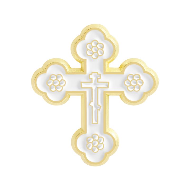 

4 Colors Christian Cross Symbol Enamel Pins Faith and Love Brooches Lapel Badges Jesus Christ Jewelry Gift for Friends