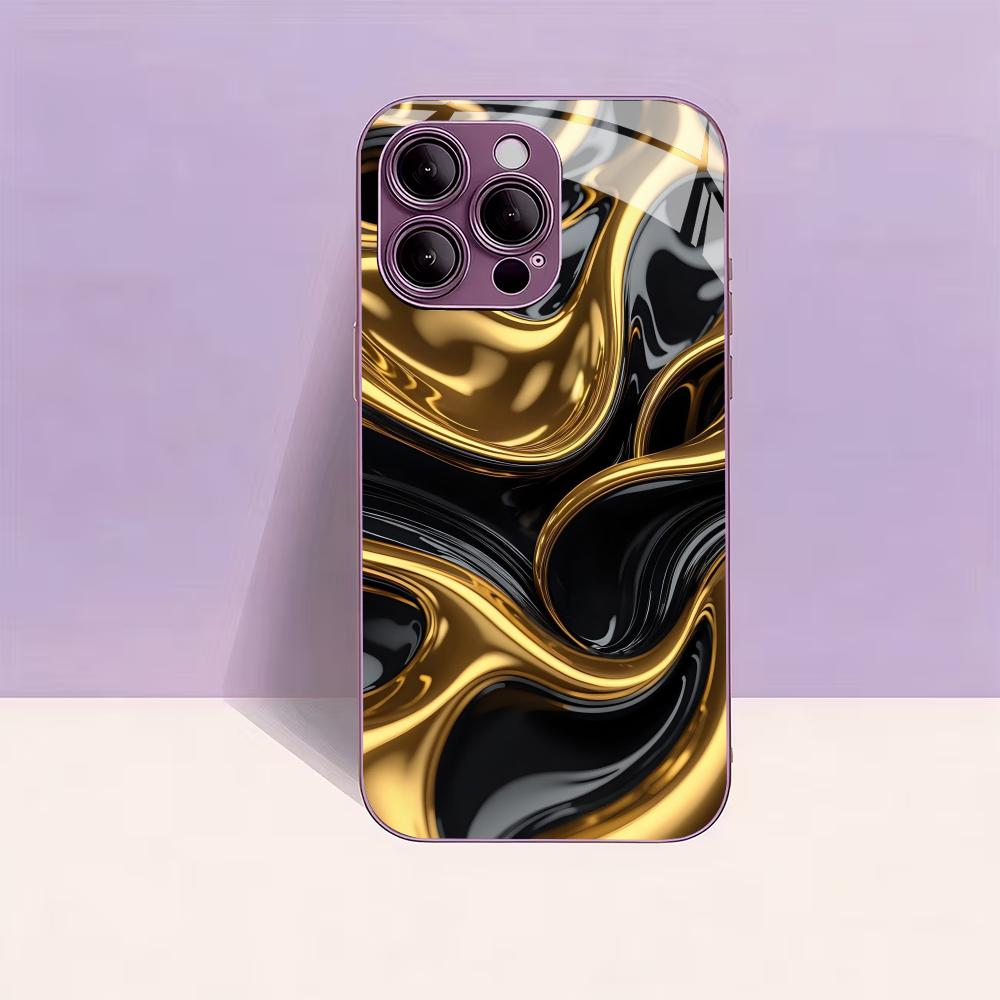 Hot Topic New Hot-selling Protective Case Phone Case Metallic Paint Glass PhoneCase for iPhone 17 16 15 14 13 12 11pm Pro Plus