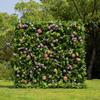 Uflower Artificial Flower Wall Roll-Up with Green Leaves Fabric Floral Backdrop for Wedding Event Party Decorations Curtain