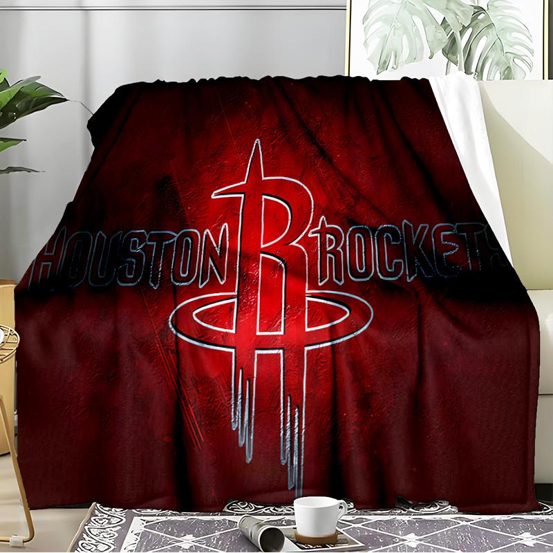 Houston Rockets Blanket Flannel Throw for Sofa, Travel, Camping, Livingroom, Office, Chair and Bed Soft and Warm Holiday Birthday gifts