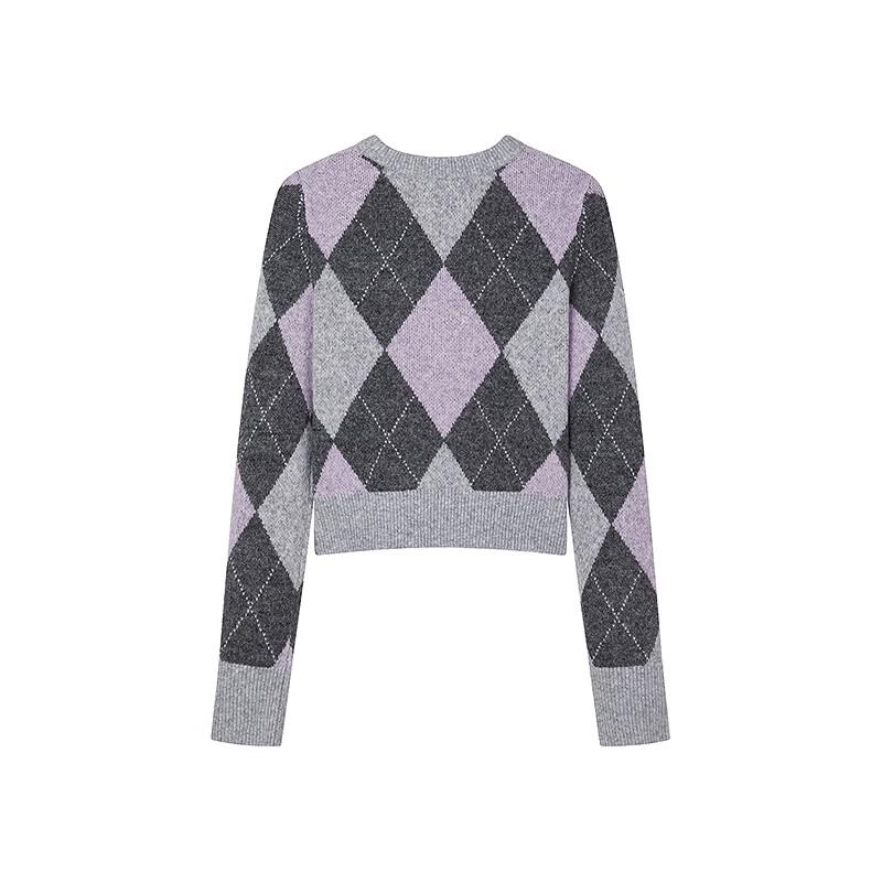 Teenie Weeniebearnova Women's Diamond Lattice Short Sweater