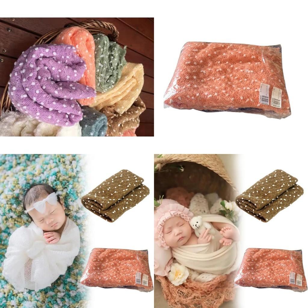 Baby Photo Prop Set With Knitted Wrap And Blanket For Infants Soft Material For Studio Use