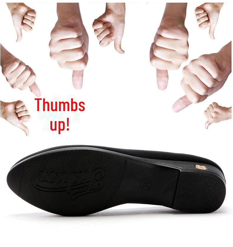 Pantofi de lucru negri cu talpă moale pentru femei - confortabili, respirabili și profesionali în stil vechi Beijing