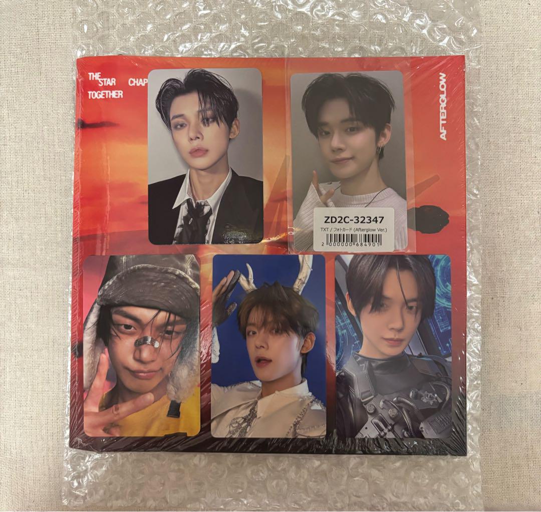 

[Б/У] TXT TOGETHER Afterglow Ёнджун Вер.. коллекционные карточки (5 кусков)