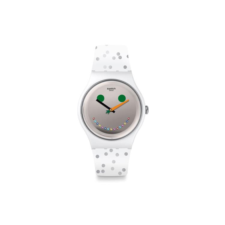 SWATCH Unisex 41mm Gray Watch SUOZ260S SUOZ260S White