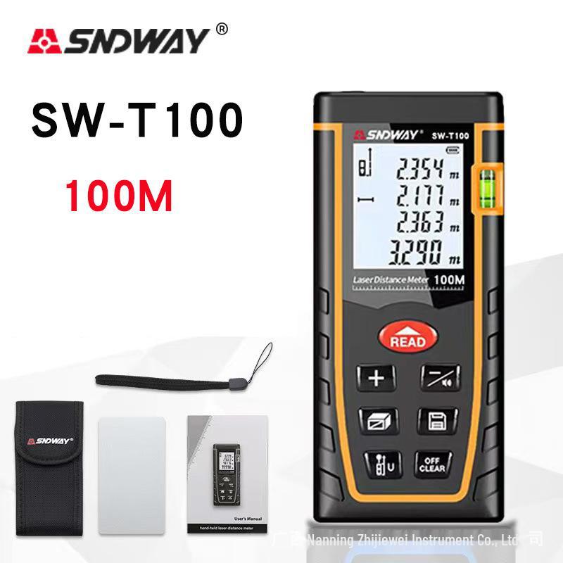 SNDWAY SW-T100/T60 Laserový dálkoměr, Infračový elektronický svinovací metr