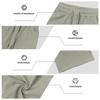 Men's Breathable Sweat Absorbent Solid Color Casual Wide Leg Linen Pants Elastic Waist Drawstring Lightweight Summer Trousers