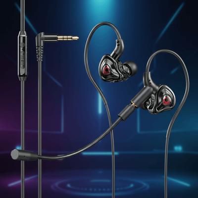 Music Earphones Dual Mic Wired Earphone in-Ear Deep Bass Wired Headset Universal 3.5mm/Type C Earpiece Headset Sport