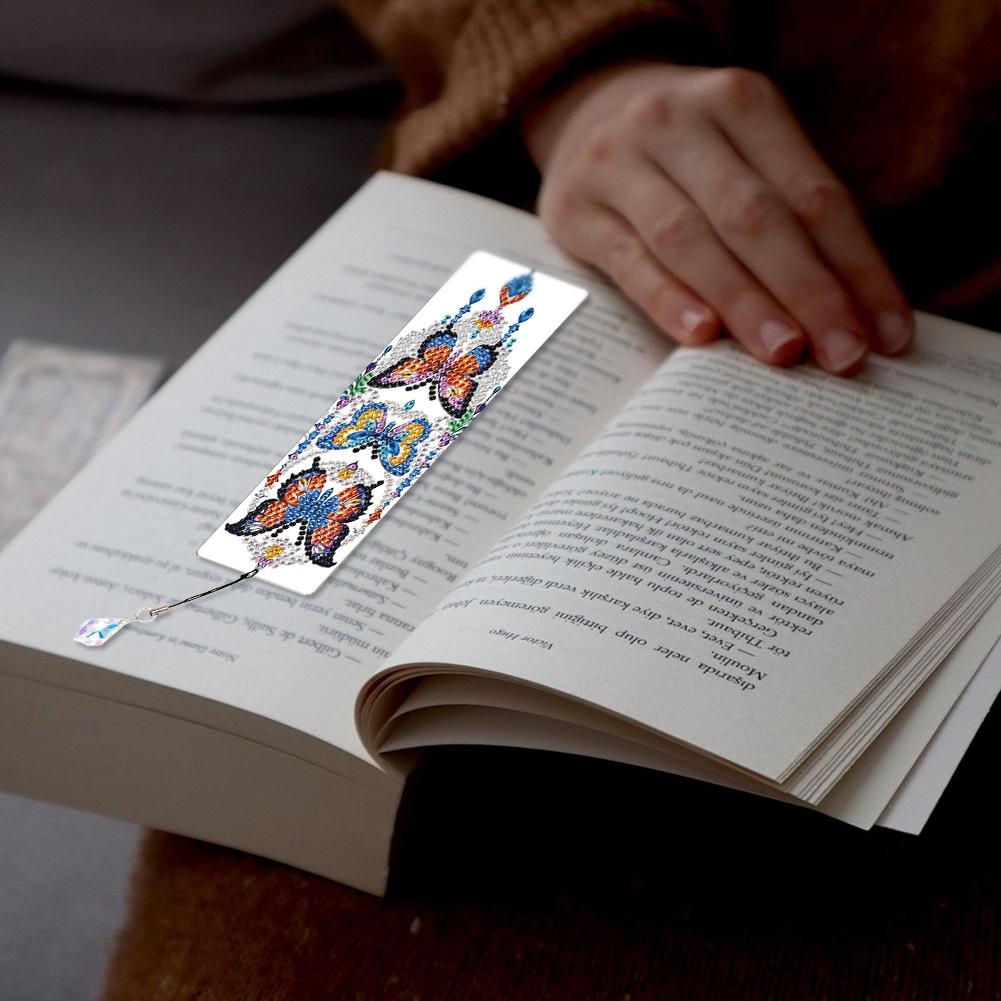 4Pcs DIY Diamond Painting Bookmark Diamond Bookmark Art Projects Diamond Art Bookmark Gift for Book Lovers Mosaic Art Supplies