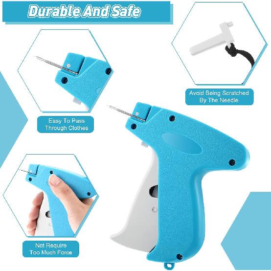 Honoson 1506 Pieces Clothes Tagging Applicator Set, Include Garment Tag Attacher with 5 Steel Needles and 1500 J-Hook Standard Fasteners in 3 Sizes