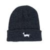 Puppy embroidered wool hat street fashion solid color knitted hat cold hat warm hat pullover hat