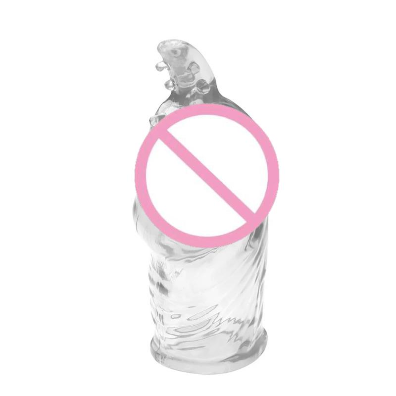 Reusable Silicone Penis Extender&Cock Ring –Delay Ejaculation, Glans Cover, Enlargement Sex Toy for Men Dick Sleeve&Penis Condom