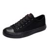 Small black shoes spring all black tide flat baseplate shoes sneakers canvas shoes