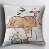 Sofa Pillow Pillowcase Skin-friendly Short Plush Cute Animal Cat Pillow Cover Living Room Cushion Cover Without Core