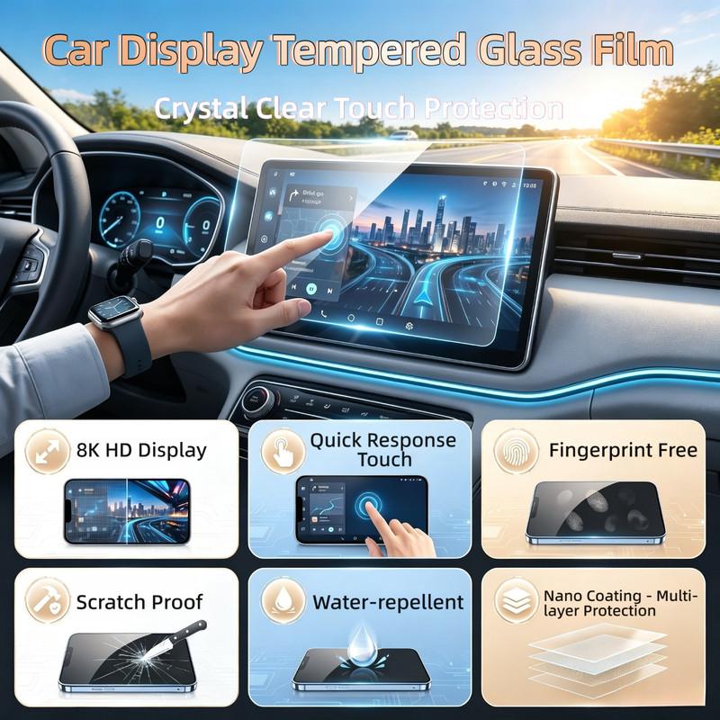 For Denza D9 2024‑2026 10.25/15.6-Inch Car Interiors Accessories Screen Tempered Glass Film Anti-Scratch Glare Fingerprints HD