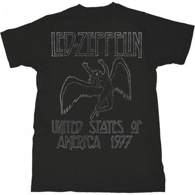 Led Zeppelin Unisex Adult USA 77 T-Shirt