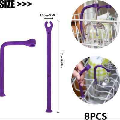 Space-Saving Silicone Wine Glass Holder - Adjustable, Perfect for Tall Glasses, Ideal for Kitchen & Dining Room, Creative