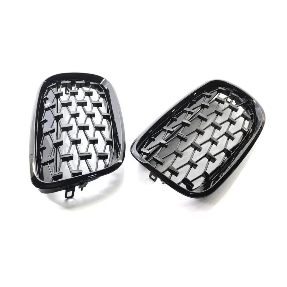 For BMW X5 E70 X6 E71 2007-2013 ABS Car Grille Front Kidney Grill Diamond Style Chrome Black 51137157687 51137157688 51137185223